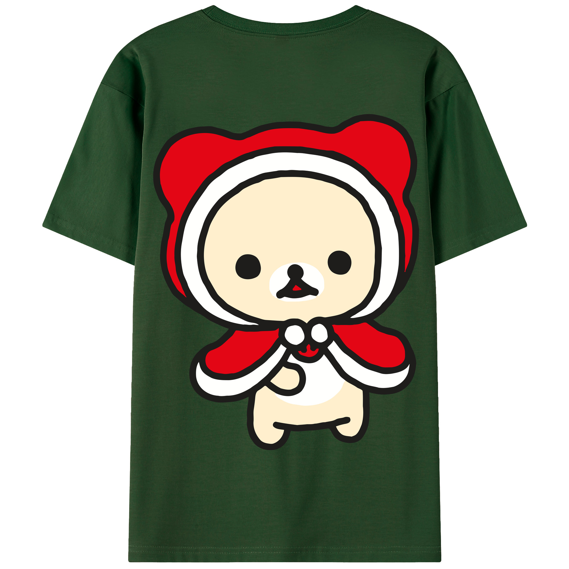 （画像用） リラックマ リラックマ キイロイトリ Rilakkuma Korilakkuma Kiiroitori 綿100％半袖Tシャツ（背面プリント）